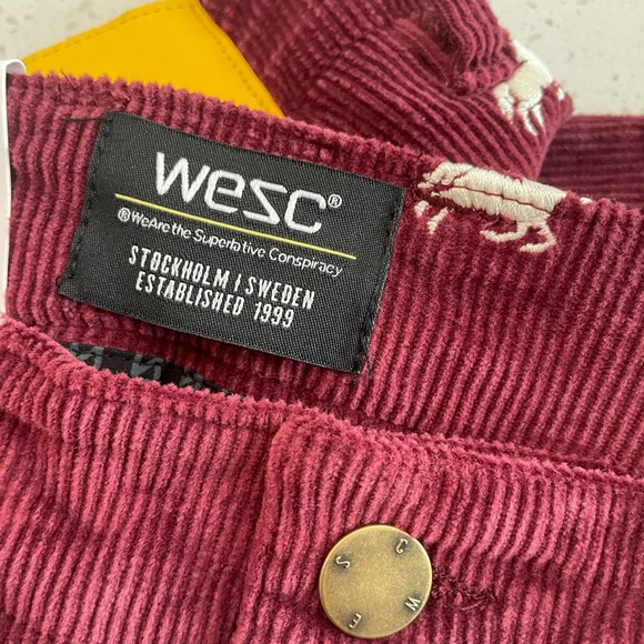 WESC Horses Corduroy Pants – Relaxed Fit 32x32, New With Tags - Picture 5 of 5